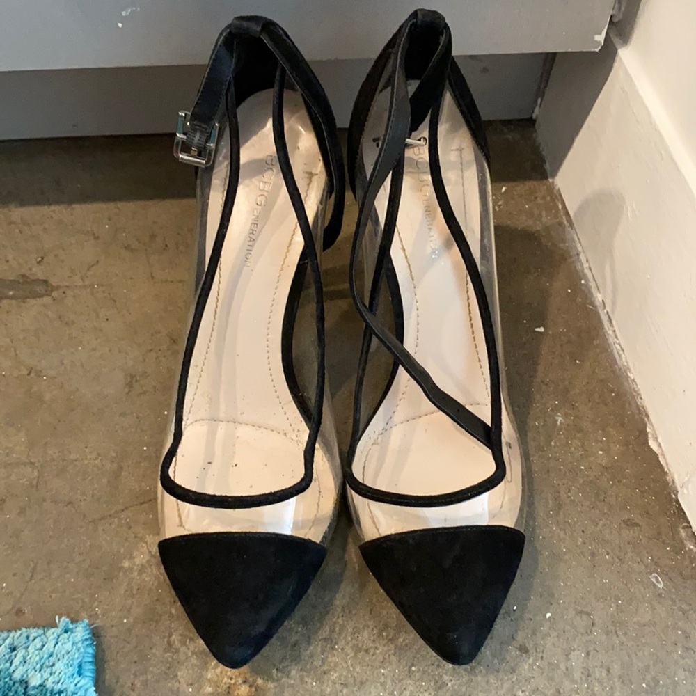 Bcbg generation clear heels